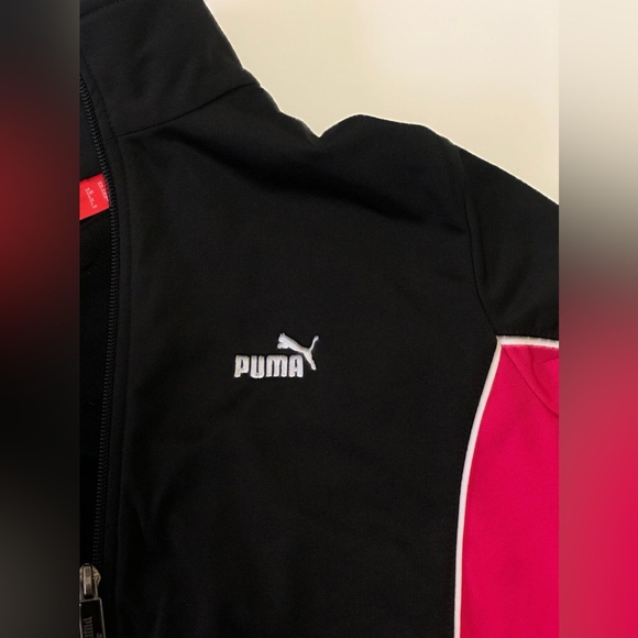 Puma, Black and Pink, track jacket, size XS, two pockets, long sleeves. - Picture 3 of 6